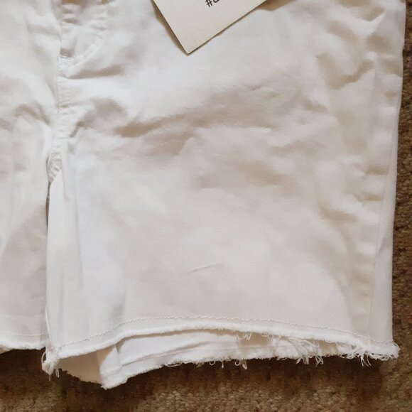 Frankie & Stella White Jean Shorts White Regular Rise 20W - Picture 9 of 11